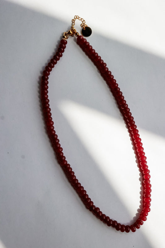 WE BLEED MAROON NECKLACE