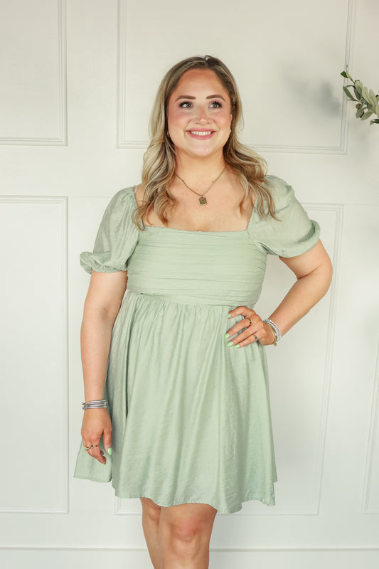 THE SAGE BLOSSOM MINI DRESS