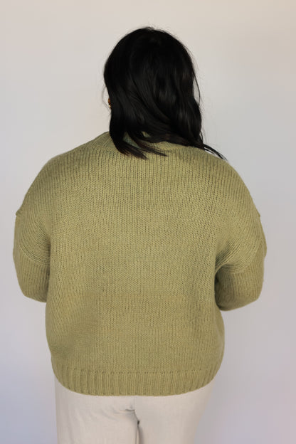 THE SALT AIR KNIT SWEATER | CHARTREUSE