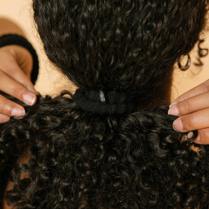 LARGE NYLON HAIR TIES | JET BLACK