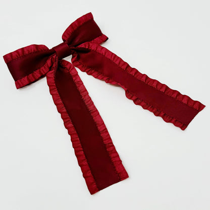 THE FRILL BOW | BURGUNDY