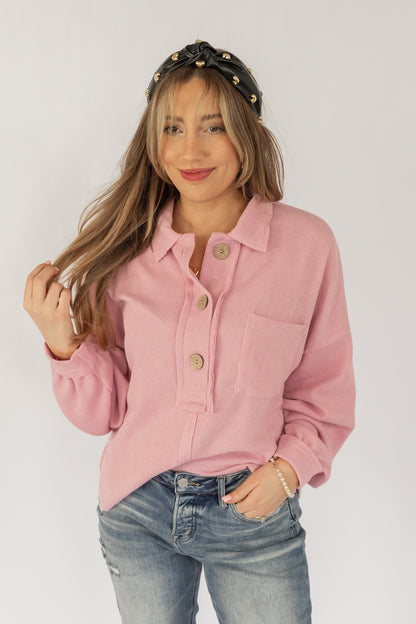 THE PRETTY IN PINK KNIT TOP