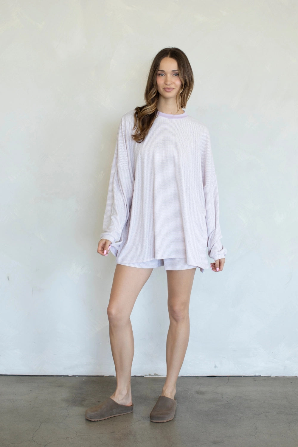 THE STRIPED LAVENDER SET | TOP ONLY