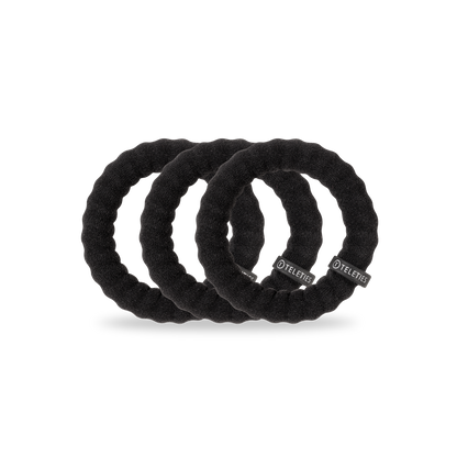 LARGE NYLON HAIR TIES | JET BLACK