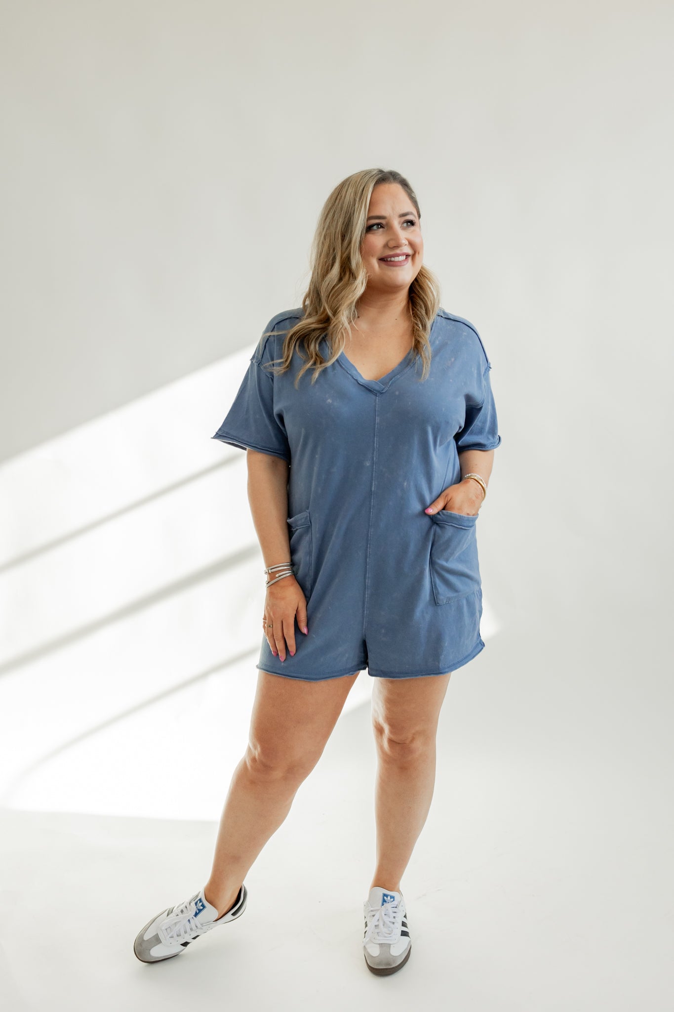 VIBRANT VIEWS COTTON ROMPER | BLUE