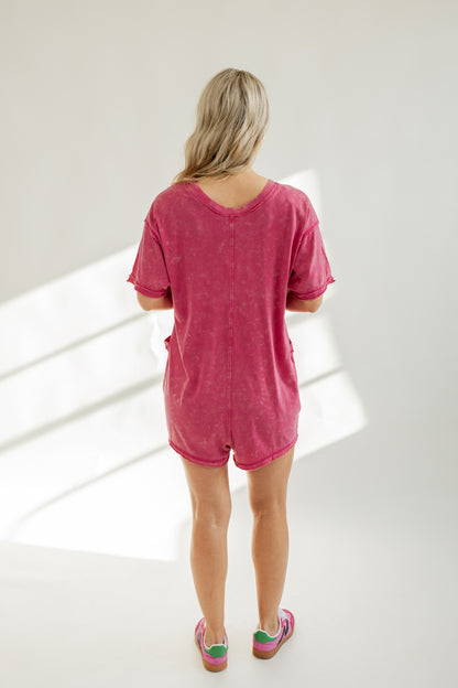 VIBRANT VIEWS COTTON ROMPER | PINK