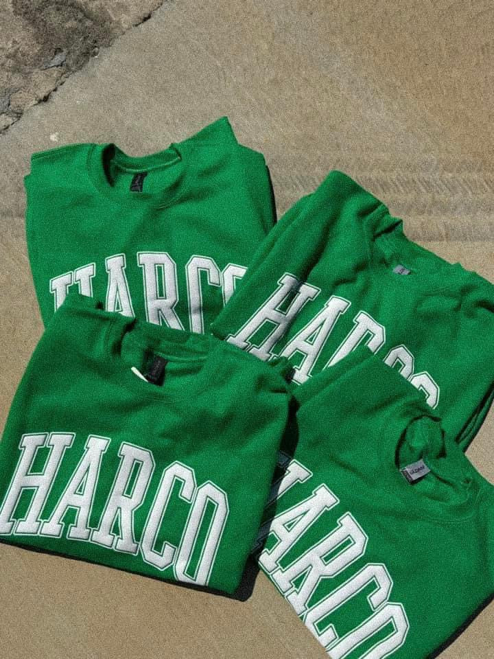 HARCO CREWNECK IN KELLY GREEN