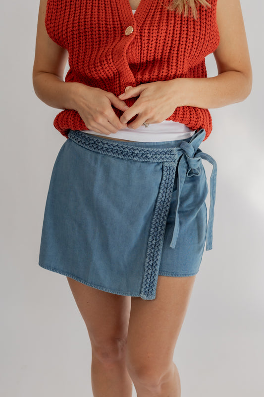 LET'S GO GIRLS DENIM SKIRT