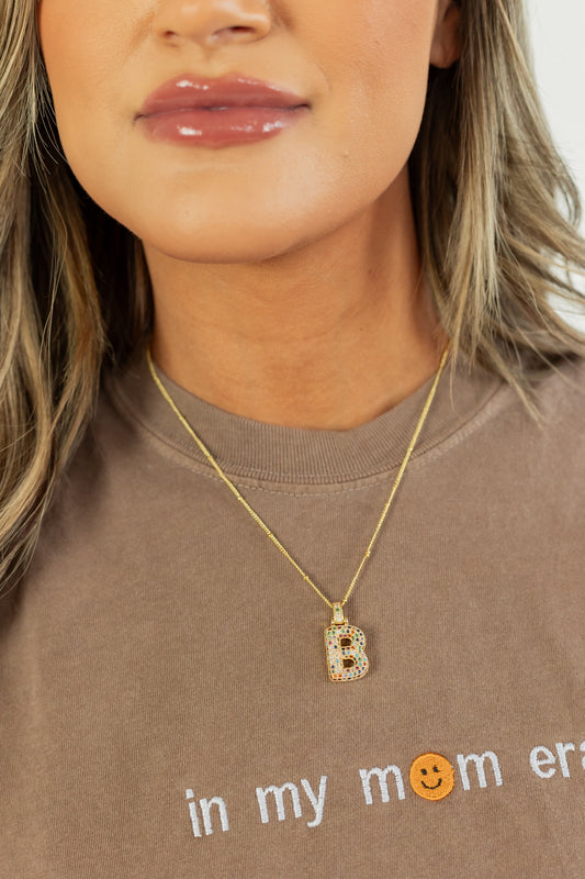 BUBBLE INITIAL NECKLACE | BUBBLE