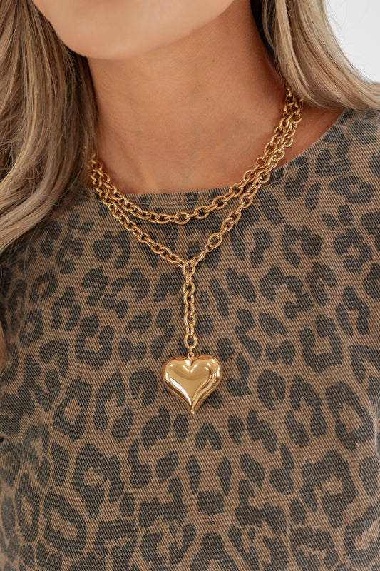 STUCK ON YOU WRAP AROUND HEART NECKLACE