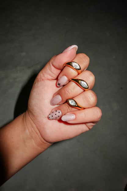 THE EYELET RING | CRYSTAL
