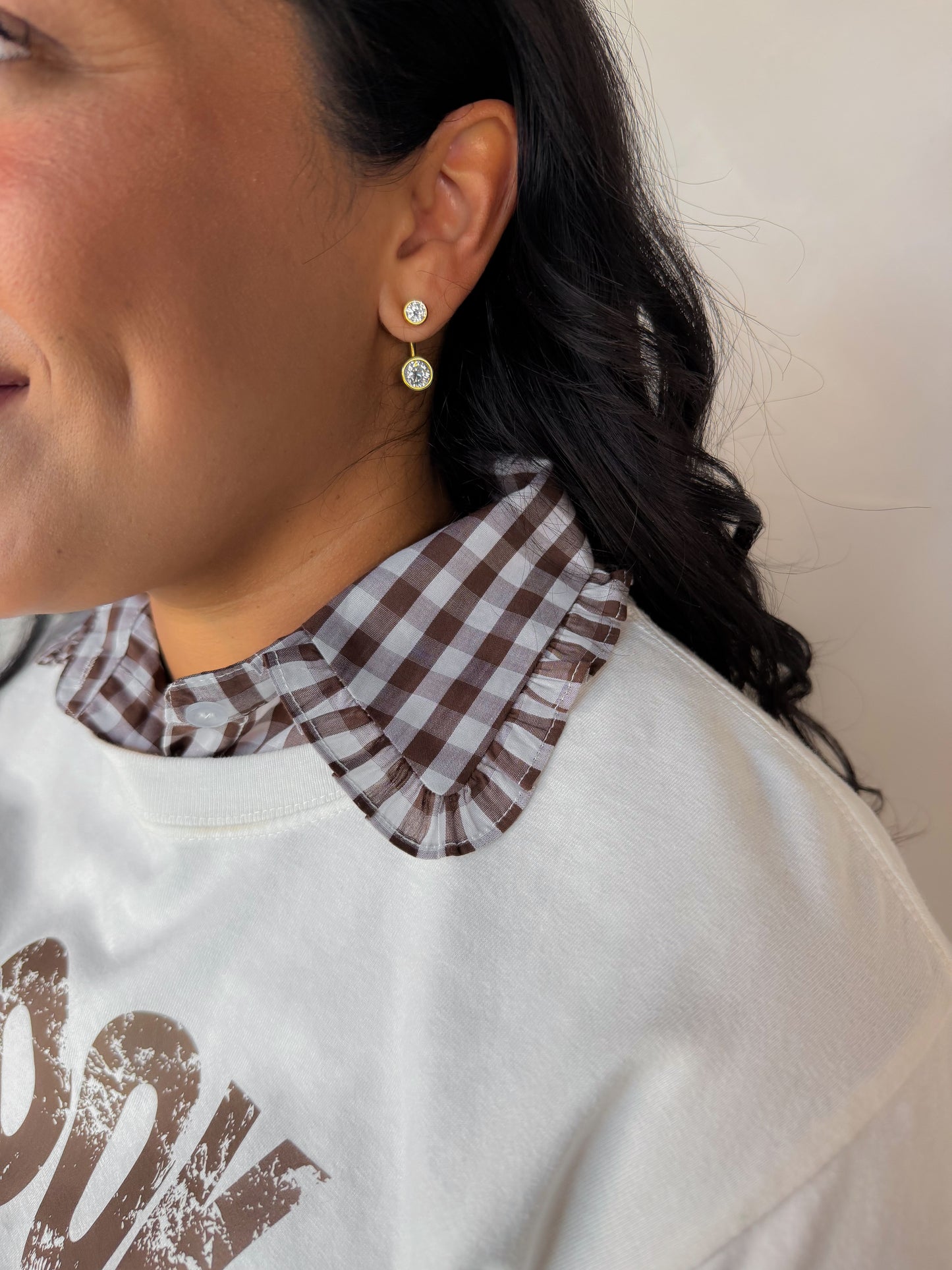 BROWN GINGHAM COLLAR