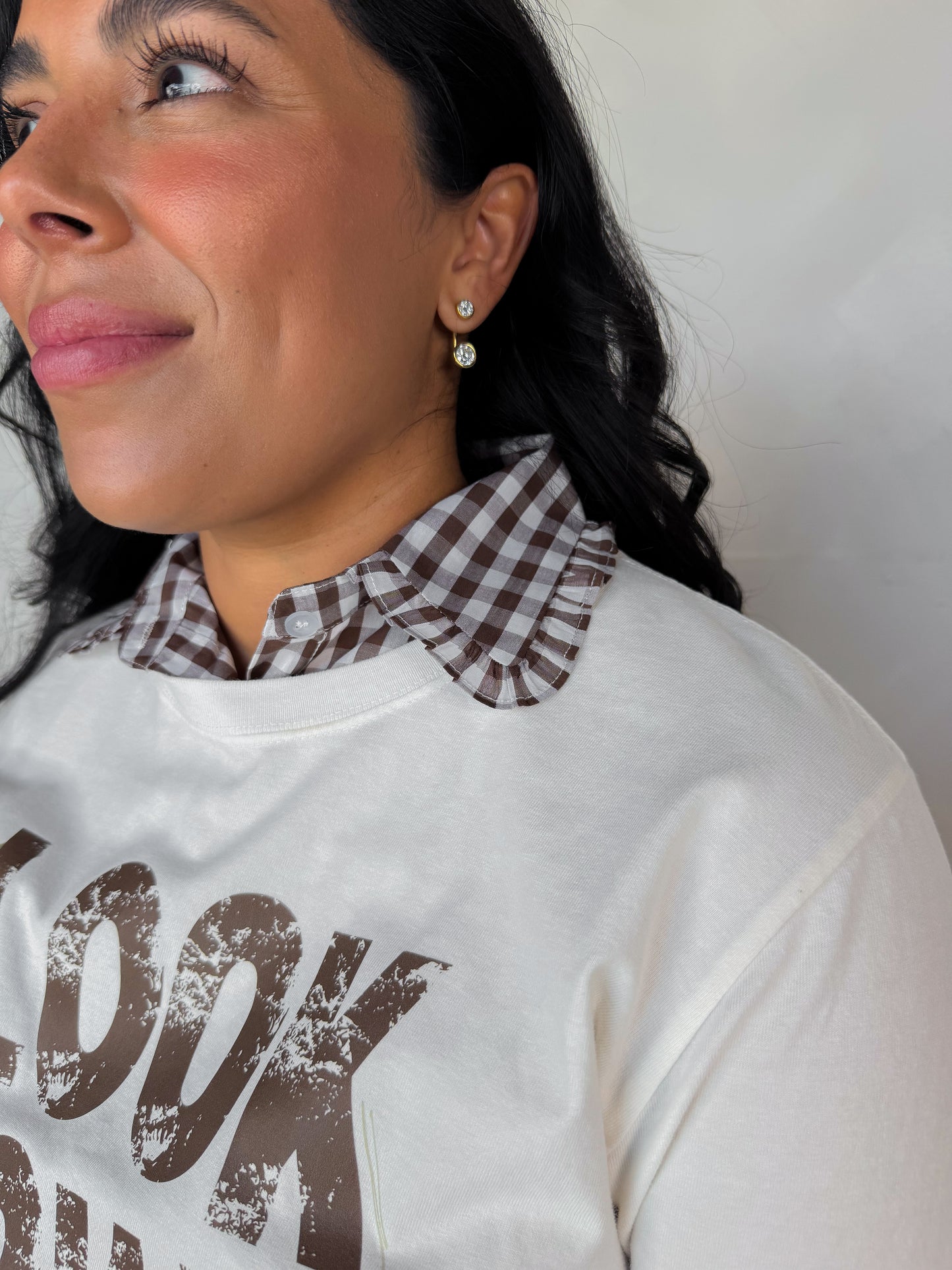 BROWN GINGHAM COLLAR