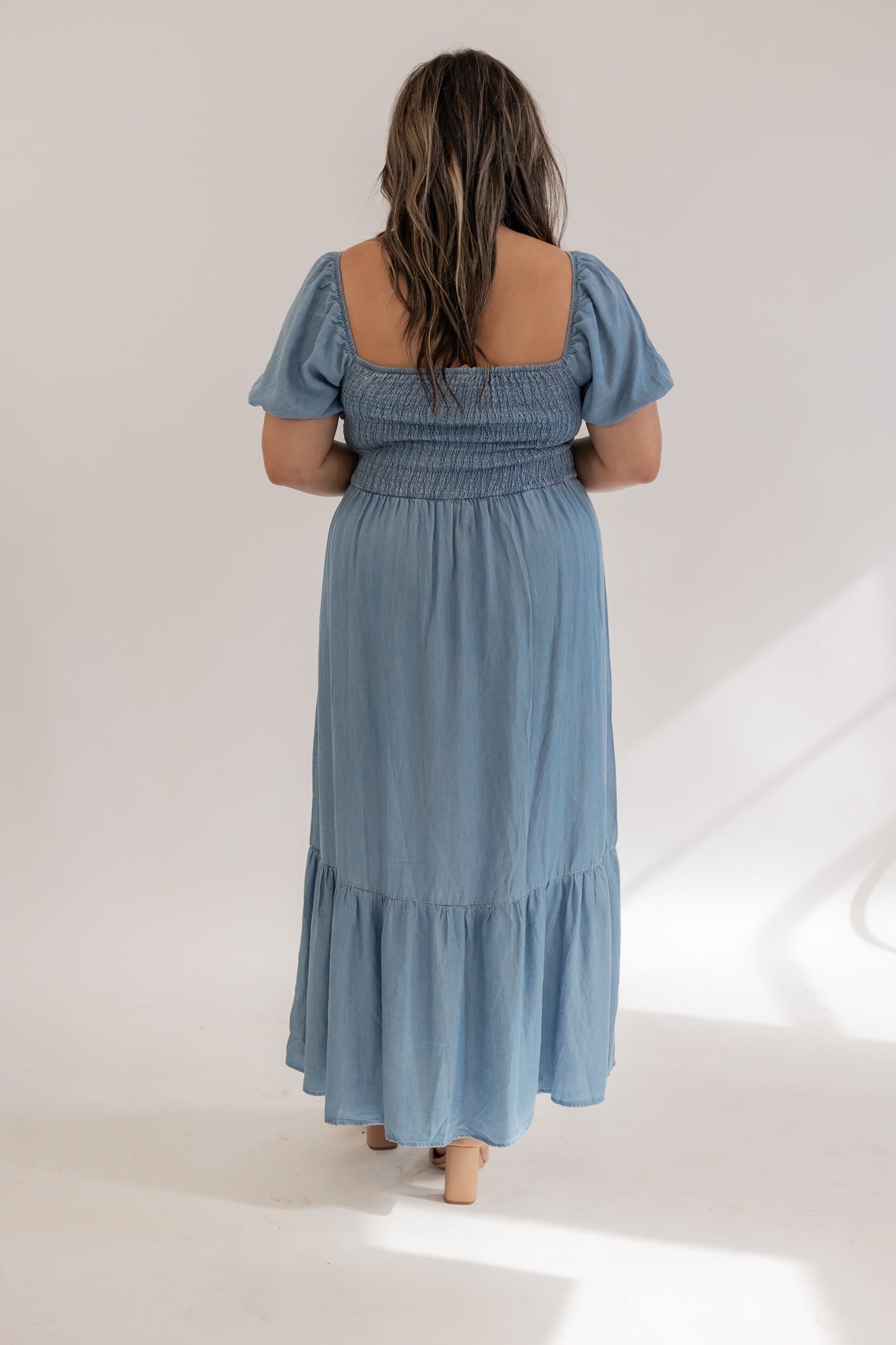 ALWAYS WITH YOU CHAMBRAY DRESS