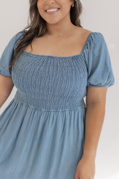 ALWAYS WITH YOU CHAMBRAY DRESS