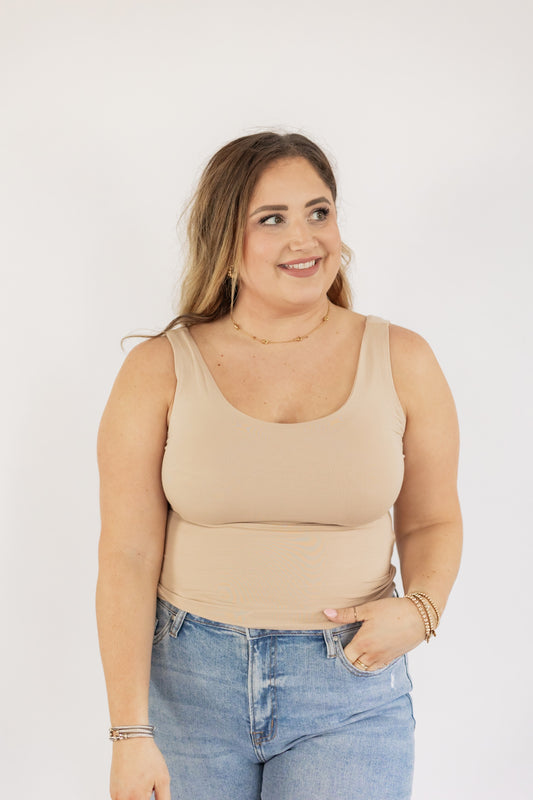 PERFECT FOR LAYERING TAUPE TOP | RESTOCK
