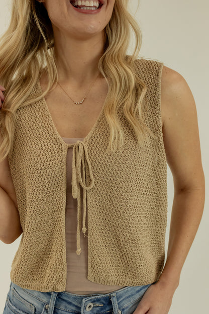 STAY AWHILE KNITTED VEST