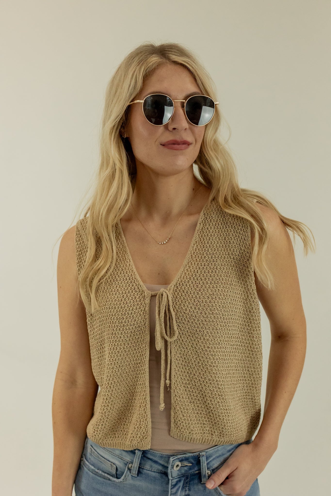 STAY AWHILE KNITTED VEST