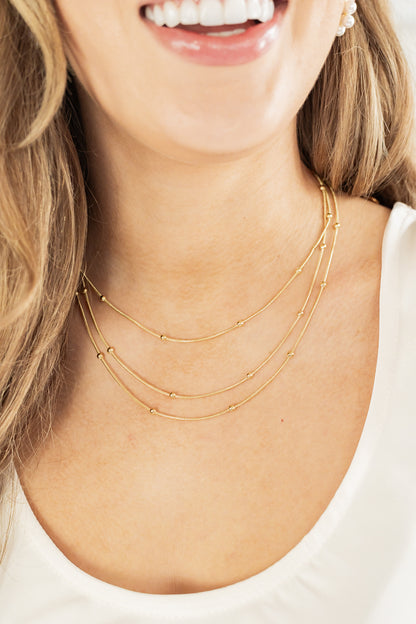 THE LAYERED BALL CHAIN NECKLACE | BBLILA