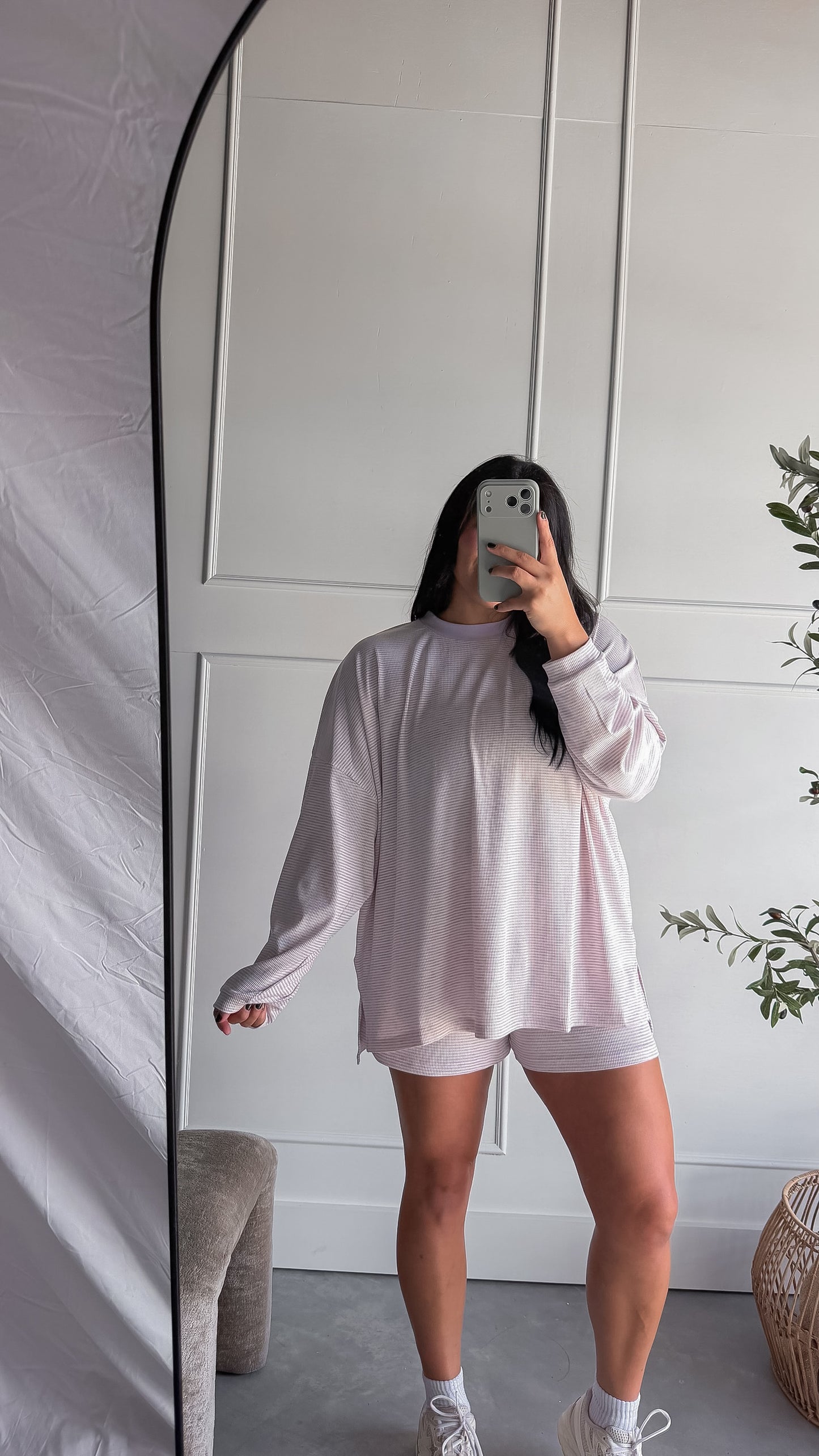 THE STRIPED LAVENDER SET | TOP ONLY