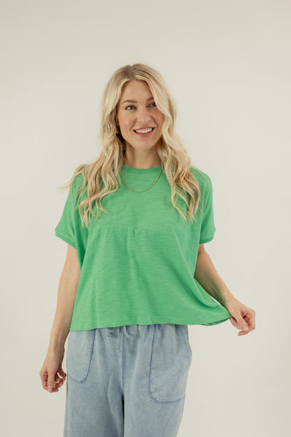 KEEP IT UP IN KELLY GREEN TOP