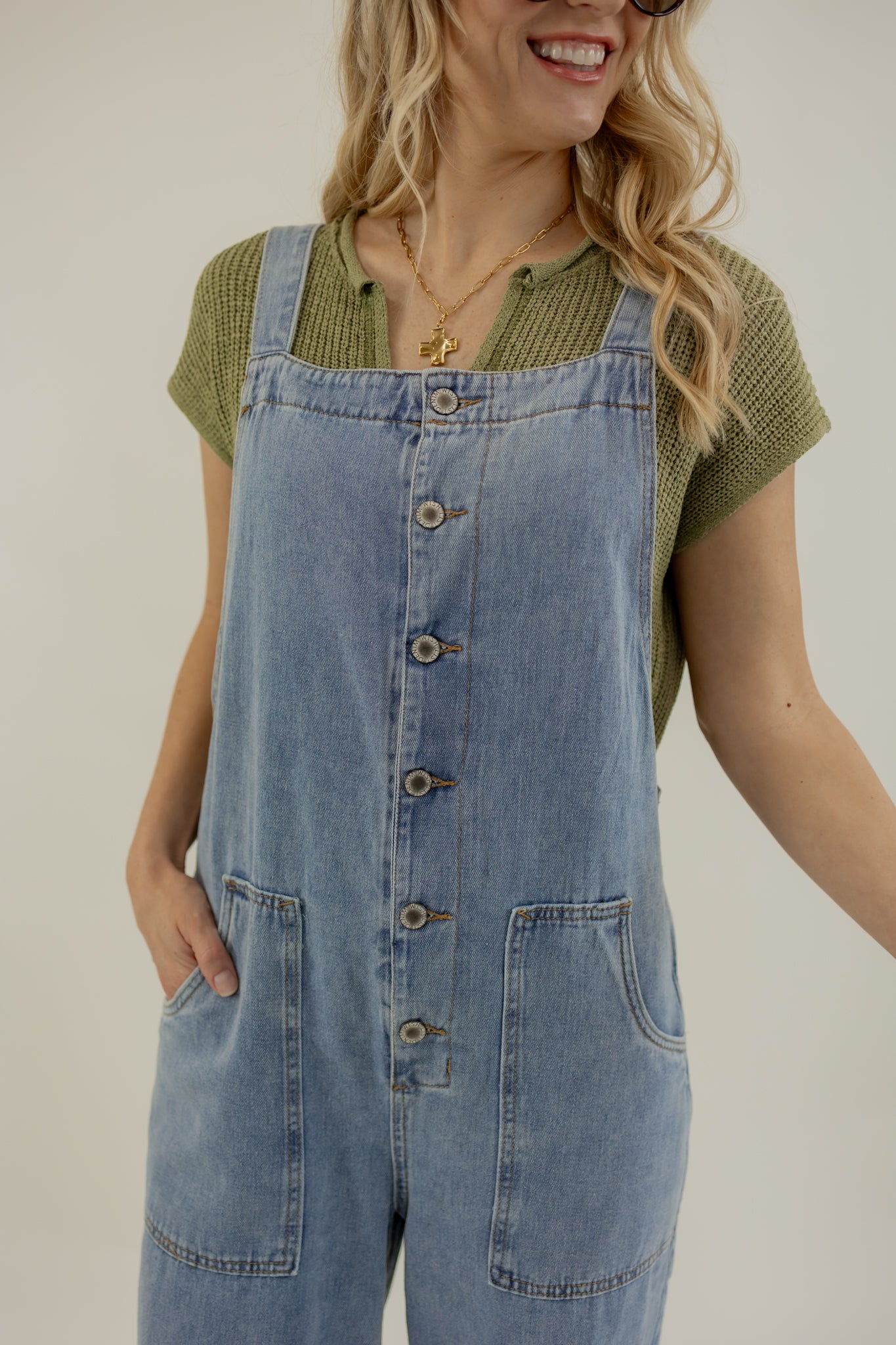 LOOK MY WAY DENIM OVERALLS