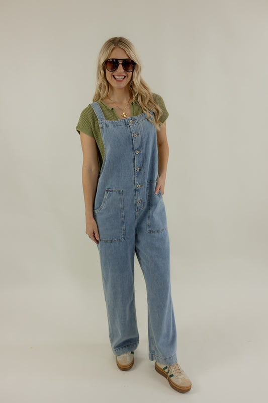 LOOK MY WAY DENIM OVERALLS