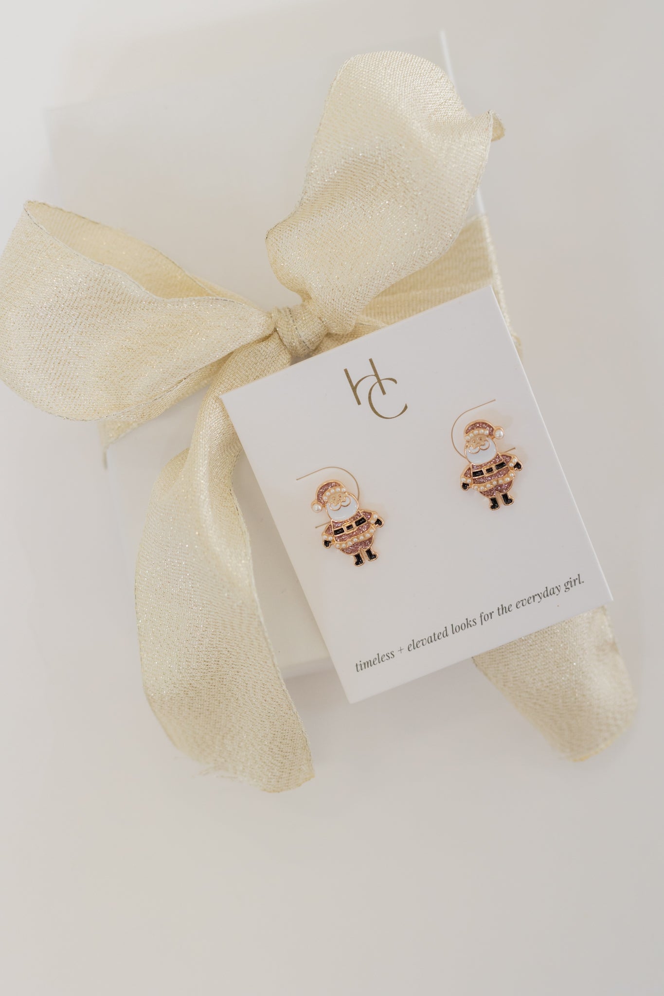 PINK SANTA CLAUS EARRINGS