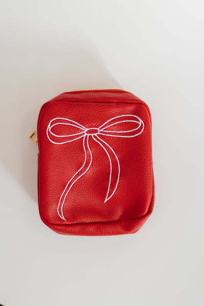 MINI COSMETIC BAG | RED BOW