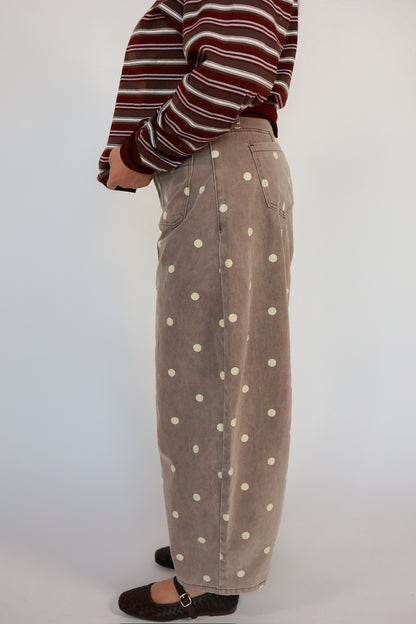 THE COCOA DOT BARREL PANTS
