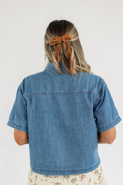 DENIM DAYS BUTTON UP TOP