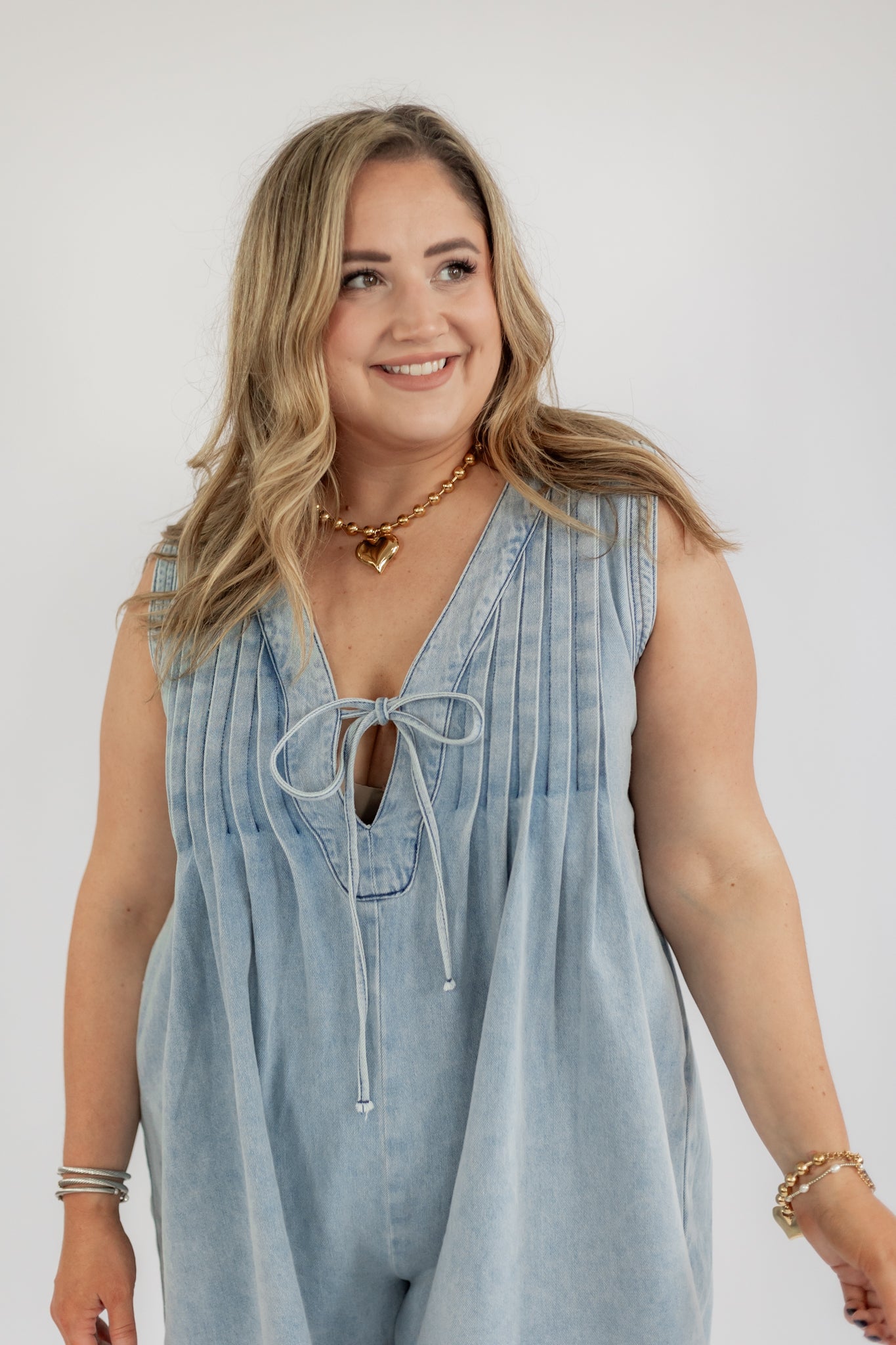 MAKE IT COUNT DENIM ROMPER | RESTOCK