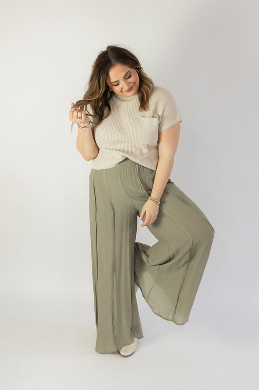 EVERY STEP OF THE WAY PANTS IN OLIVE