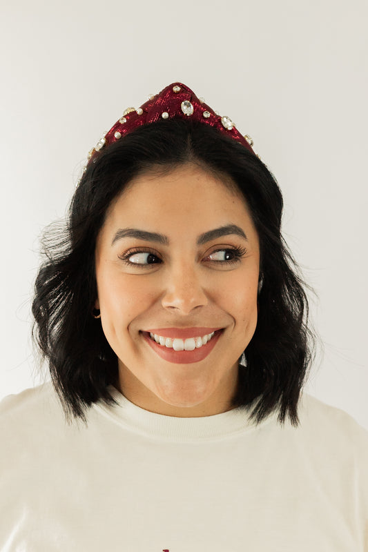 THE IT GIRL HEADBAND IN MAROON