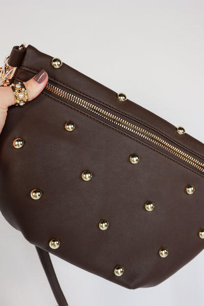 THE CHIC GOLD WESTLYN BUM BAG | CHOCOLATE