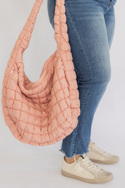 THE CARRYALL PUFFER TOTE | SOFT PINK
