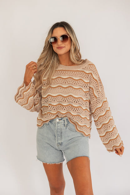 LAYER ME UP CROCHET SWEATER