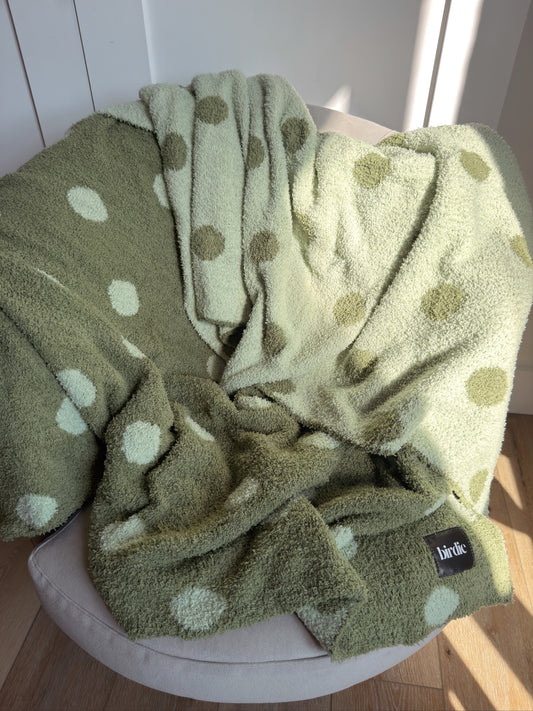 REVERSIBLE BLANKET | PISTACHIO DOT