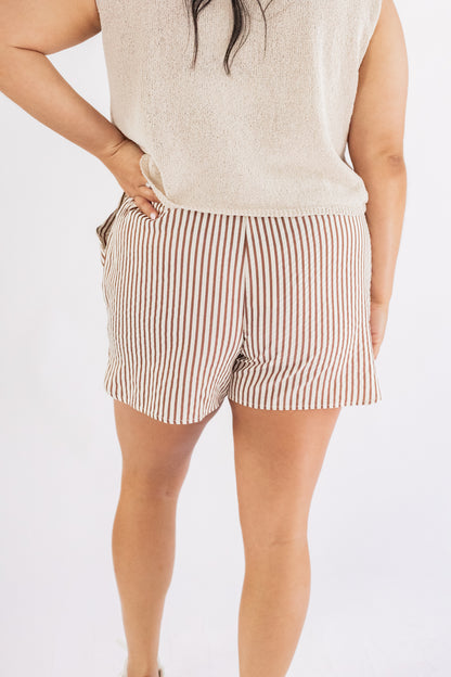 IT'S A STAPLE STRIPED SHORTS