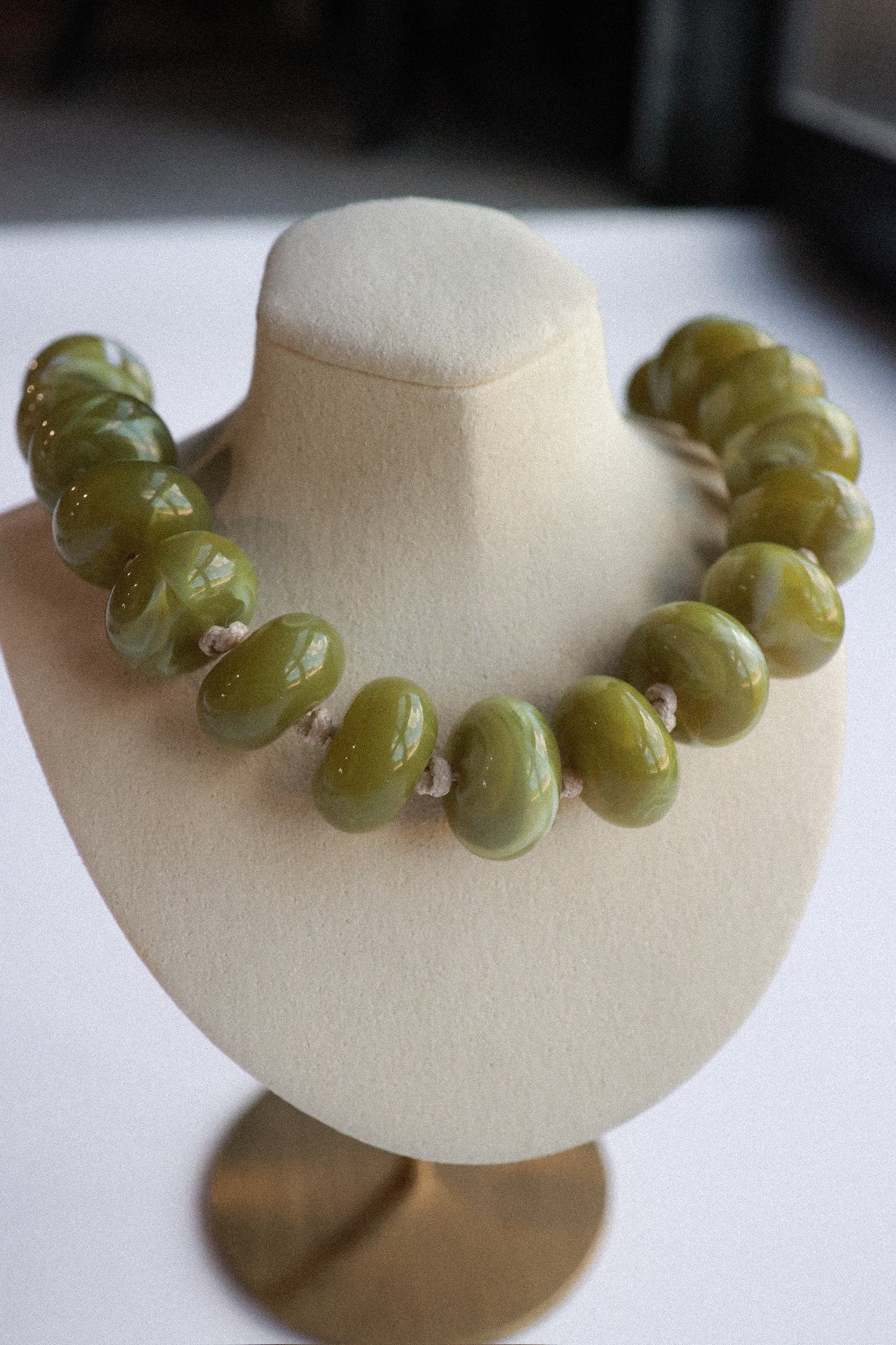 MOSS BEADED NECKLACE