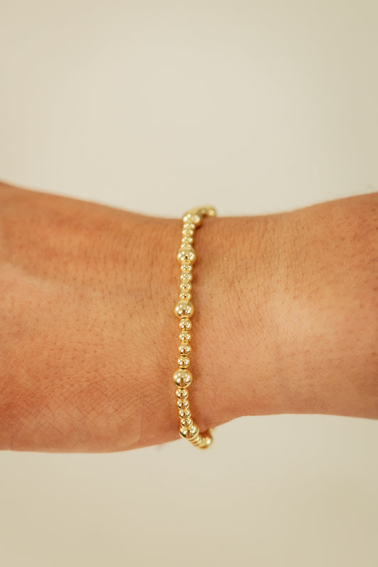 THE BEADED GOLD BRACELET MULTI SIZE| BBLILA