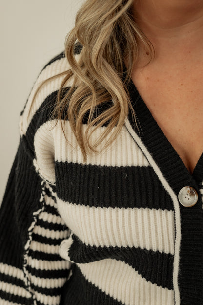 KEEP IT BOLD STRIPED CARDIGAN