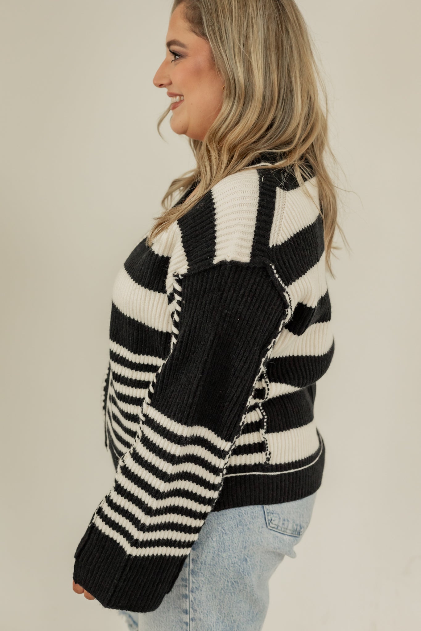 KEEP IT BOLD STRIPED CARDIGAN