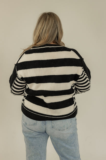 KEEP IT BOLD STRIPED CARDIGAN