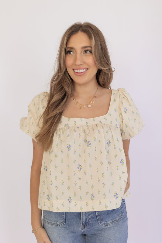 THE DAINTY FLORAL BABYDOLL TOP