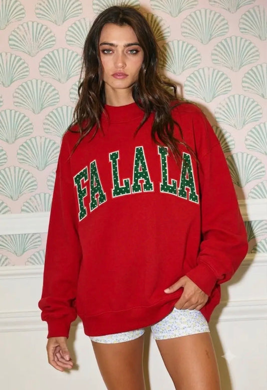 PRE-ORDER | SHIPS BY NOV 1 | FA LA LA MOCKNECK PULLOVER