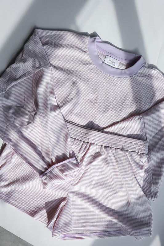 THE STRIPED LAVENDER SET | BOTTOMS ONLY