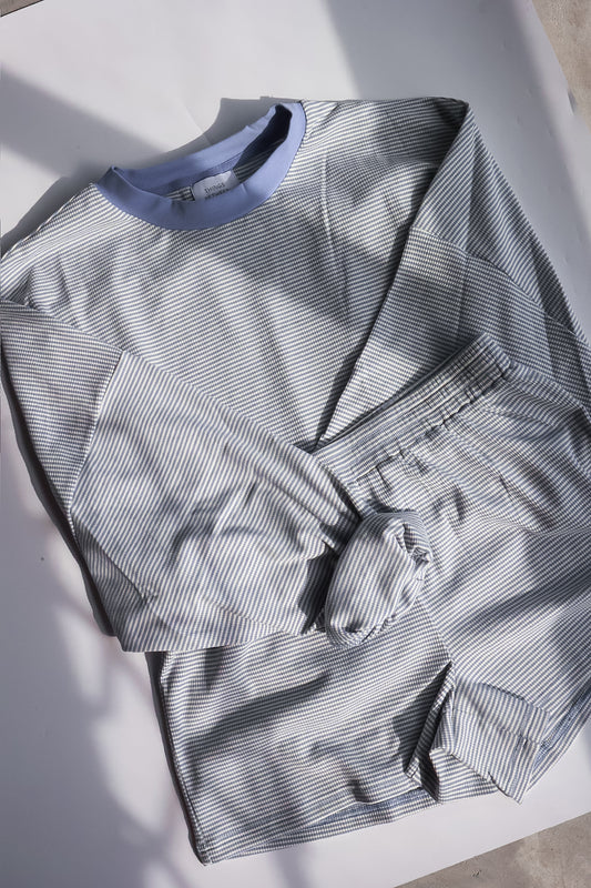 THE STRIPED PERIWINKLE SET | BOTTOMS ONLY