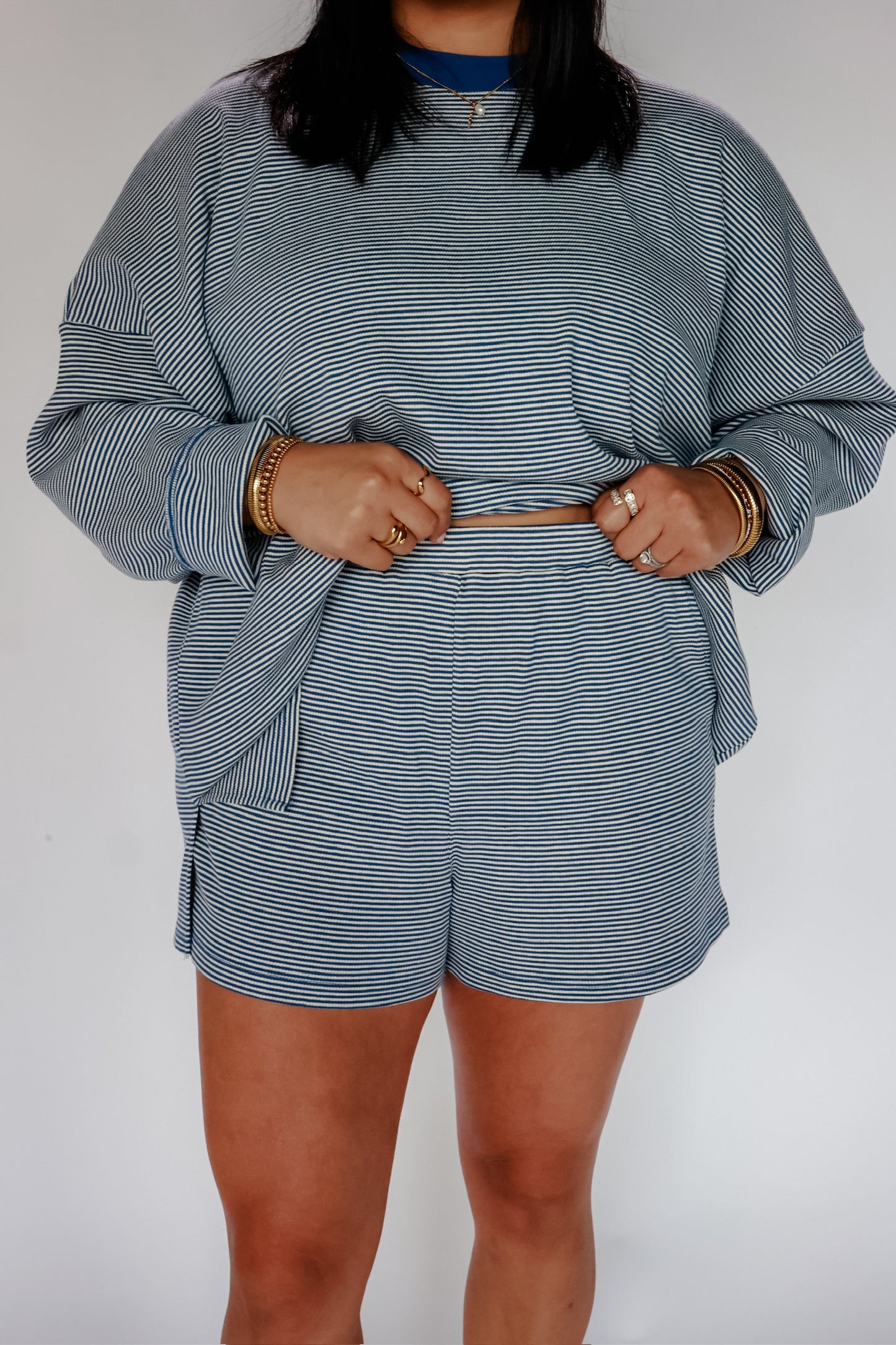 THE STRIPED BLUE SET | BOTTOMS ONLY