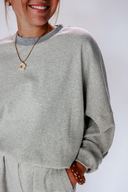 THE STRIPED HEATHER SET | TOP ONLY